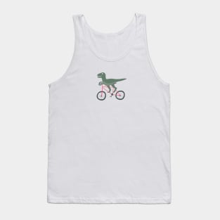 T-Rex Riding Bike Tank Top